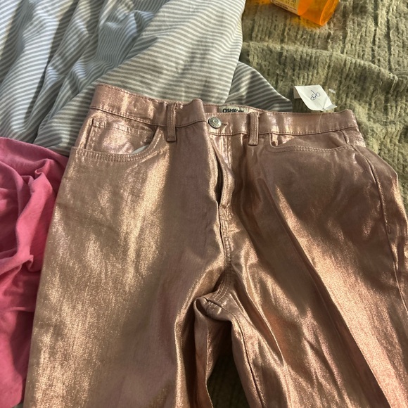 OshKosh B'gosh Shiny Pink Kids Casual Pants - Picture 2 of 3